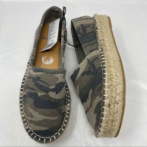 SPLENDID LANEY Green Camo Platform Espadrilles - Picture 5 of 8